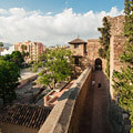 Wallanlage der Alcazaba von Malaga.