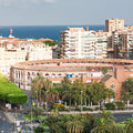 Aussicht auf die Stierkampfarena von Malaga.